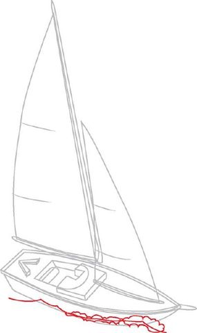 easy drawing of sailboat