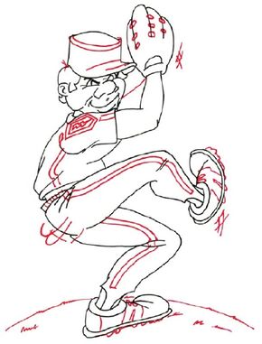 How to Draw a Baseball Pitcher's Windup Cartoon