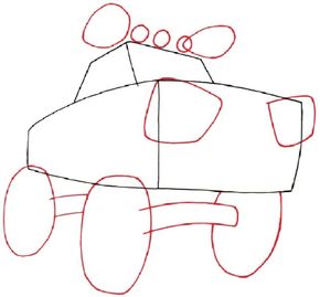 How to Draw a Cartoon Monster Truck