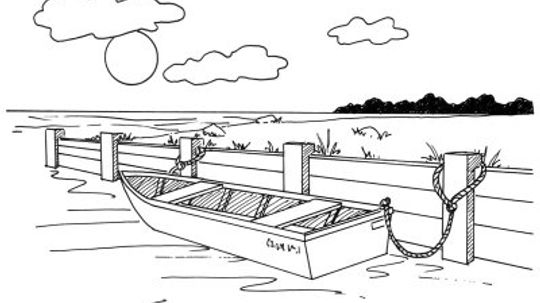 How to Draw a Rowboat at a Seawall in 5 Steps