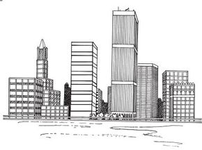 city building sketch