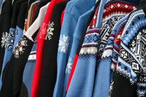 Nordic sweaters organized together.
