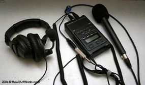 This Marantz PMD-660 digital recorder and Sennheiser HMD-280 headphones with mic. Used primarily to record interviews to supplement the musical performances