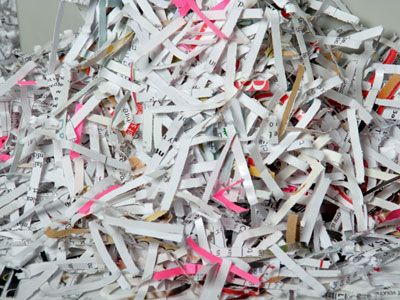 Shredded documents