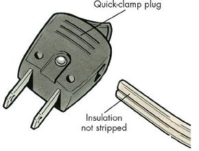 A quick-clamp plug is very easy to install.