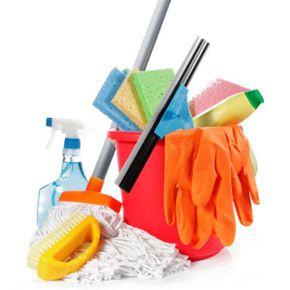 Assemble your army of cleaning products before you start. You'll be glad you did!