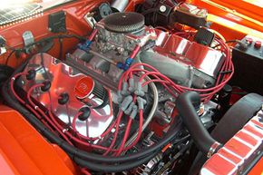 A 1971 Plymouth Hemi 'Cuda engine