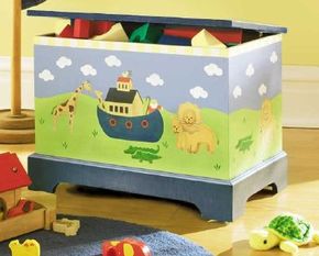 The Noah's Ark Toy Chest is colorful and useful, too.