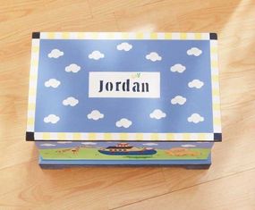Personalize the top of the toy chest.