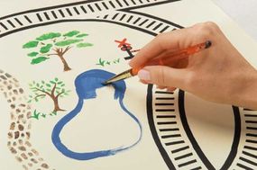 Paint the table to add lakes, trees, and other natural elements.