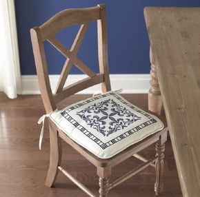 The Sweet Seat Cushion looks great at the dining table.