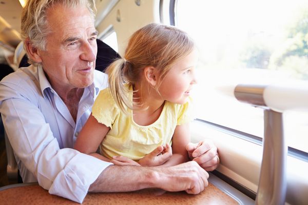 grandfather and granddaughter