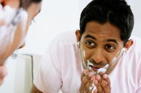 Men's facial cleansers have some advantages that regular cleansers don't -- like ingredients that aid shaving. See more personal hygiene pictures.