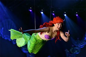 Arguably the most famous mermaid does her thing at a Disney park outside of Tokyo.