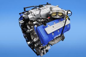 A larger, more-efficient supercharger is critical to helping produce the massive 650 horsepower in the 2013 Ford Shelby GT500. The TVS series 2300 creates 2.3 liters of displacement and is a unique design to the 5.8-liter engine.