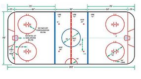 hockey rink layout measurements