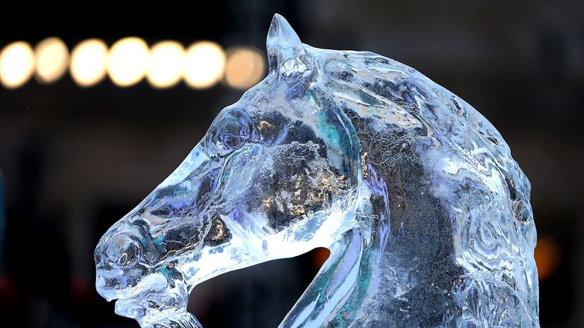 Ice sculpture unicorn