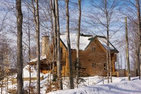 house in the snow