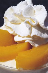 peaches and whipped cream