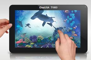 iDea USA courts consumers who want a tablet experience on a budget. For well under $200, you can have a model like this one with a 10-inch display. 