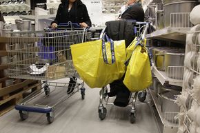 carts in ikea path