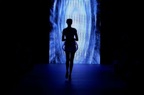 Illuminati designs as shown by a model at an Australian fashion show.