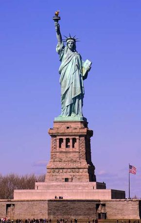 The Statue of Liberty was a welcome sight for millions of immigrants on their way to Ellis Island with hopes of better lives in America.