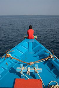 Person sitting on boat