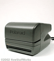 A Polaroid instant film camera
