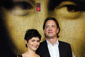 Audrey Tautou and Tom Hanks discover adventure and intrigue in a Swiss bank in the 2006 film &quot;The Da Vinci Code.&quot;