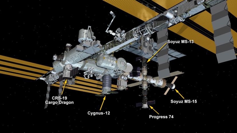 space station construction animation