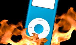 ipod and flames