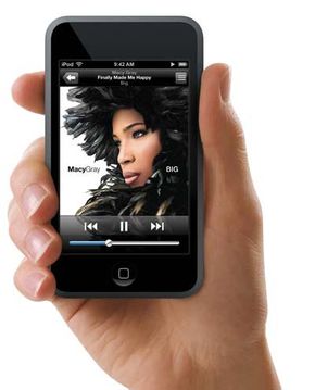 The iPod touch foregoes the standard Click Wheel in favor of multi-touch sensing.