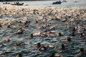 The start of an Ironman can be rather chaotic.