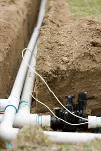 PVC irrigation lines