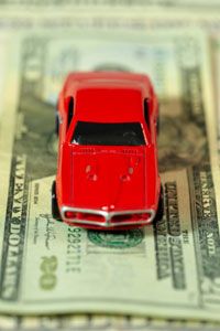 Car on money