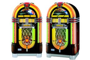 Convenient flat discs eventually caused the demise of phonograph cylinders. Today, you can still buy brand-new jukeboxes that automatically change vinyl records. 