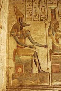 The Egyptian god Anubis had the head of a jackal and body of a man.