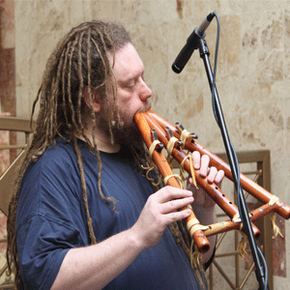 Jaron Lanier performs at a concert in 2009