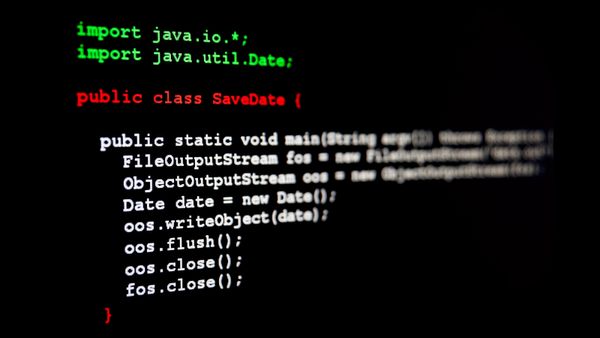 Generic java programming code written on black screen