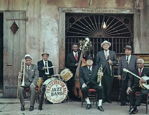 The Preservation Hall Band in New Orleans, 1970