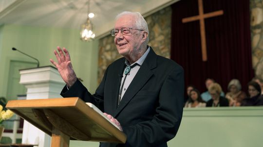 吉米•卡特(Jimmy Carter)的画像,美国最长寿的总统”border=