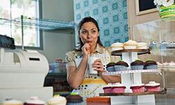 cupcake bakery, small business owner, female baker