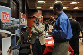 U.S. Army Corps of Engineers at a job fair