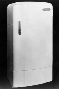 White retro refrigerator