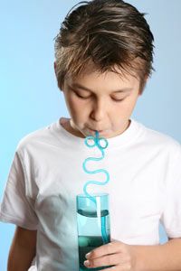 kid drinking water