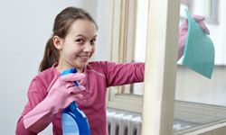 If your kids are game for some serious chores, search out all-purpose cleaning products that are still kid-safe.