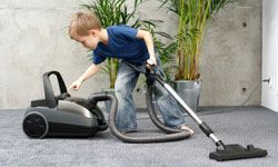 If he's this gung-ho over vacuuming, imagine the possibilities with a kid-safe window cleaner!