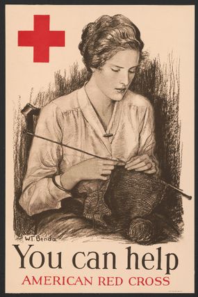 1918 Red Cross poster knitting