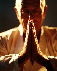 man doing yoga